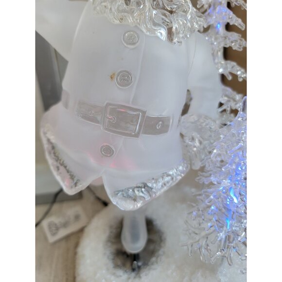 Acrylic Ice skating santa claus light up Xmas home decor glitter - Picture 6 of 9